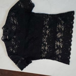 Guess Lacey Crop Top in Black